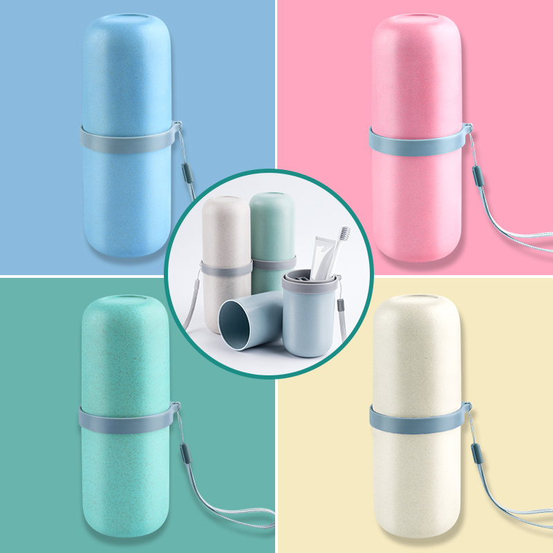 Little Deer Mom Care Travel Creative Toothbrush Cup Portable Minima Pure Color Wash Cup Lovers Home Combination Clothing