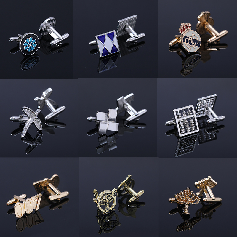 European and American Hot-Selling Fashion Cufflink Set Men's Business Formal Shirt Cuff Buttons Creative Alloy French Shirt Cufflinks European and American Hot-Selling Fashion Cufflink Set Men's Business Formal Shirt Cuff Buttons Creative Alloy French Shirt Cufflinks