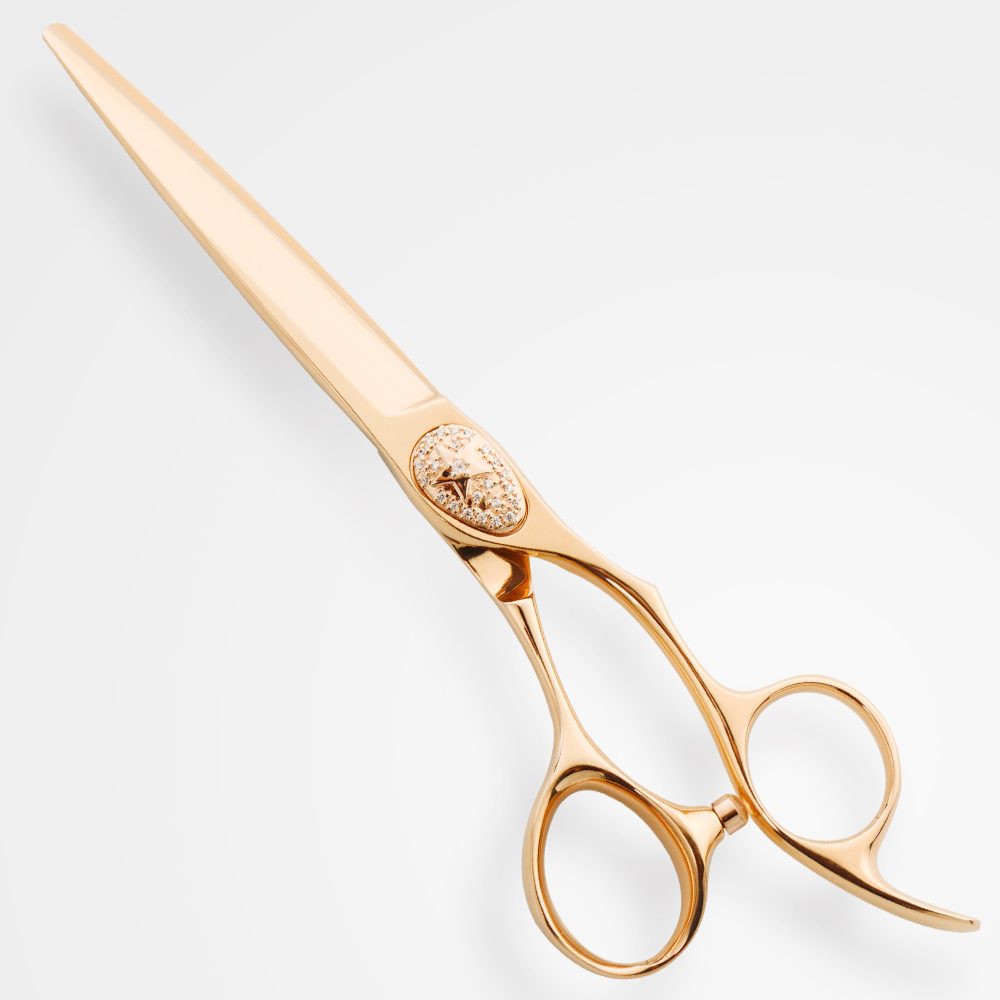 Licensed barber scissors hair salon professional hair stylist comprehensive hair cut flat cut Japan ATS314 Gold Croix UC