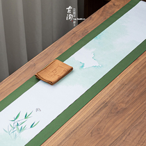 Hand Painting Day Style Tea Mats Table Flag Zen waterproof tea mat cloth Cotton hemp Zen Cloth Art Tea Daub Tea Table Cloth Mat