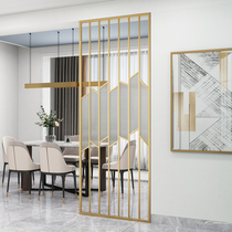 Modern minimalist hollow office decorative wall Nordic light luxury wrought iron screen partition living room dining room entry porch