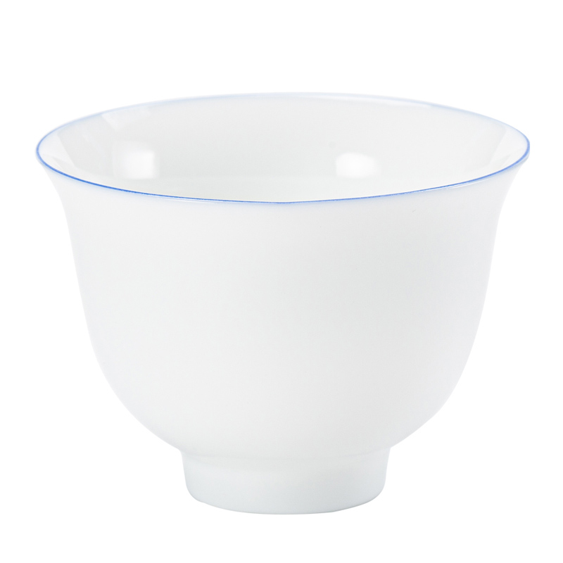 Sweet white porcelain sample tea cup individual cup single CPU dehua ceramic suet jade white porcelain master cup kung fu tea cups
