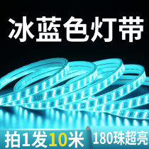 led ice blue light with cold blue light strip sky blue outdoor super bright decorative light strip 180 beads 220V ice blue light