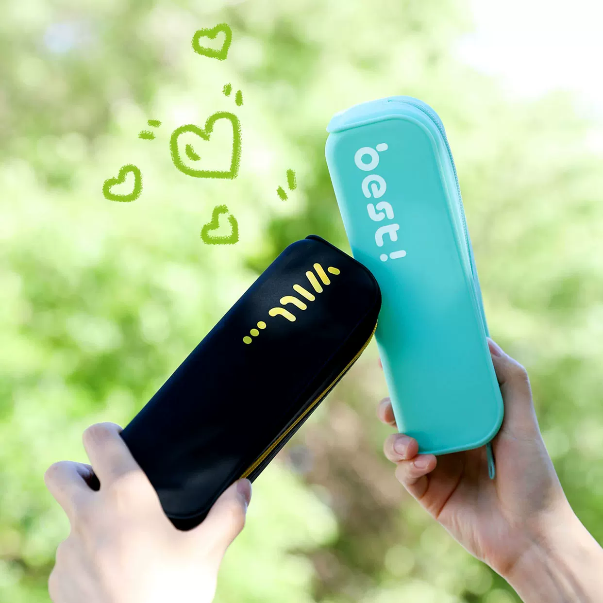 Will ... Best! Двухцветный силиконовый пенал (свежее создание! Пенал [мятный])