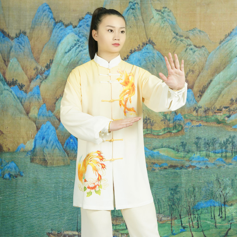 Tai chi suit women's autumn new Chinese Wind Flutter Martial Arts Sports Training Wardrobes Taijiquan Taijiquan Kungfu Costume Men