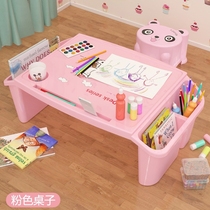 Childrens reading area small table table and chair set kindergarten study table and chair set home study table painting special