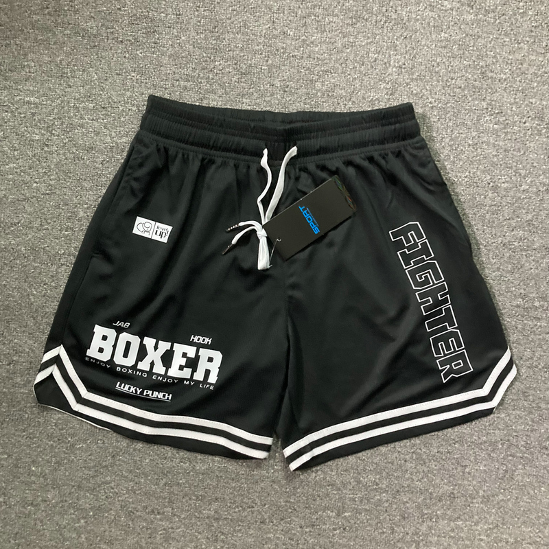 Boxing Shorts Fighting Combat Fight Training Pants Quick-Drying Boxing Breathable with Pockets Three-Quarter Pants Boxer Summer