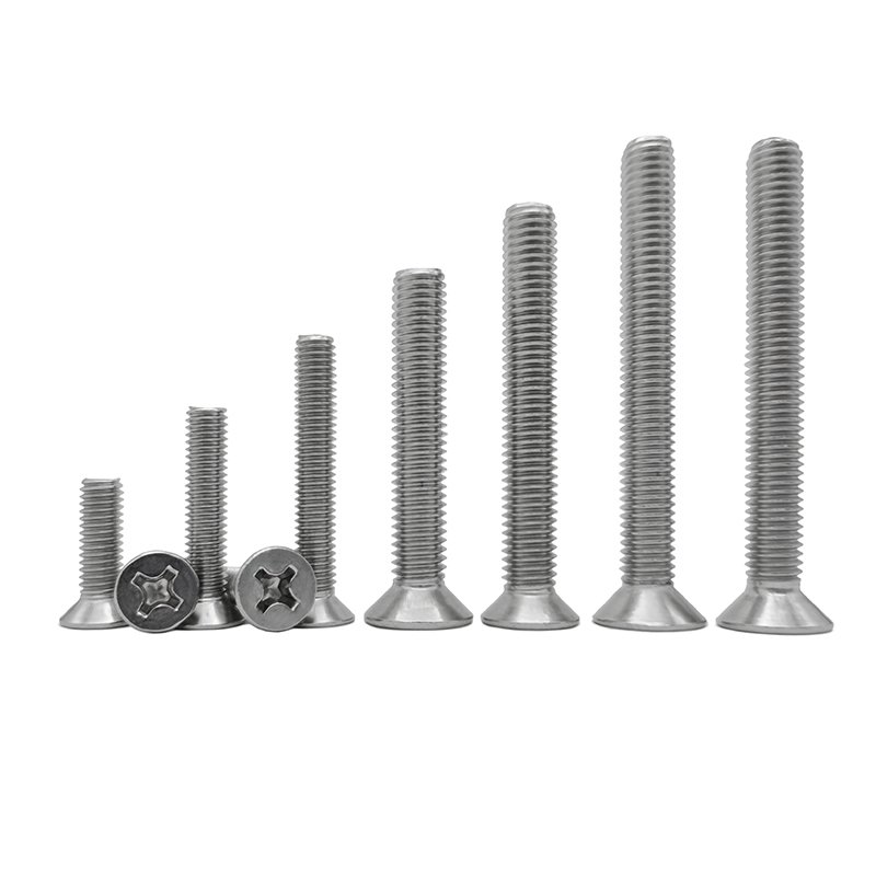 304 Stainless Steel Lengthened Cross Countersunk Head Screw Flat Head M2m2 5*X20x25xx35x40x45x50x60