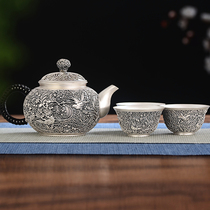 Ecstasy reflecting silver pitcher sterling silver 999 pure silver tea ceremony pao cha hu xi shi hu Japanese hand kung fu silver tea service