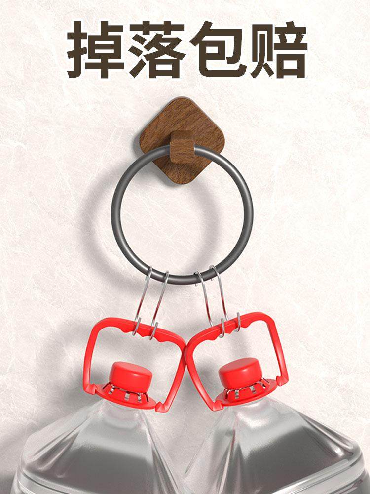 Walnuts Wood Free Punching Towel Ring Bathroom Toilet Solid Wood Wool Towel Rack Creative rack Containing Racks-Taobao