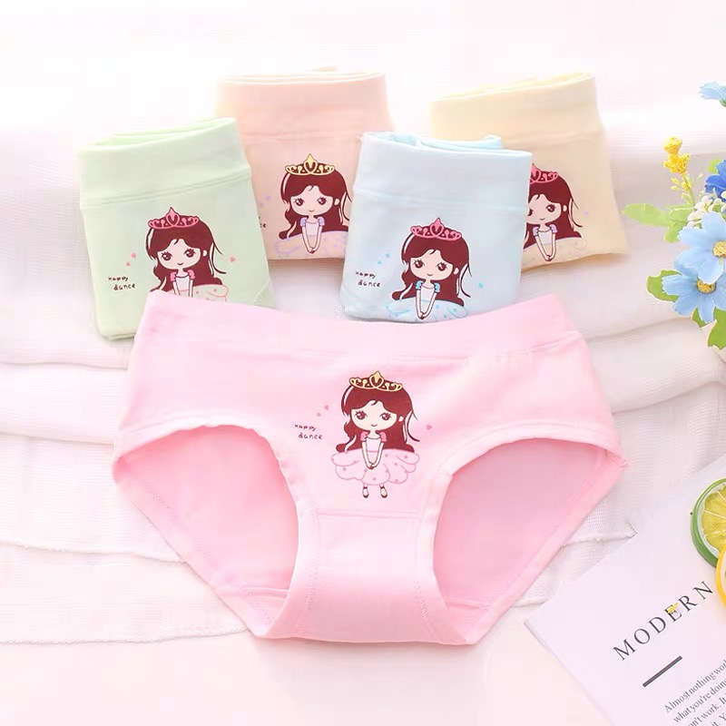 Children's cotton underwear Girls cotton briefs Little girl baby boxer children's middle and large children's shorts