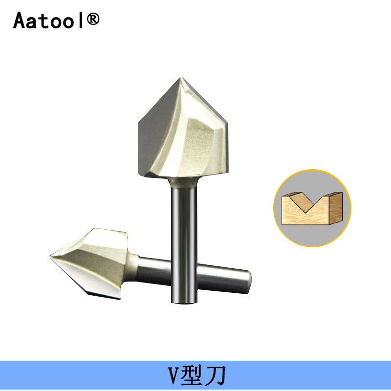 V Type Knife Woodworking Cutter 90 Degrees 120 Degrees 150 Degrees Chamfered Tungsten Steel Milling Cutter Edging Machine Gong Knife Alloy Engraving Knife