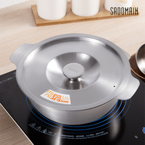 Taiwan Sendman 316 stainless steel small soup pot double ear thickened household cooking food hot pot small cooking pot