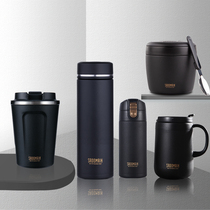 Taiwan black insulation lunch box Stainless steel lunch box office worker Japanese lunch box Sandman ultra-long insulation vacuum
