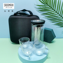 Taiwan xiandeman tea filter stainless steel filter household office tea filter cup set