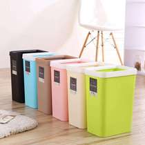 Square trash cans sanitary narrow side debris tube toilet solid color long rectangular simple trash can good z