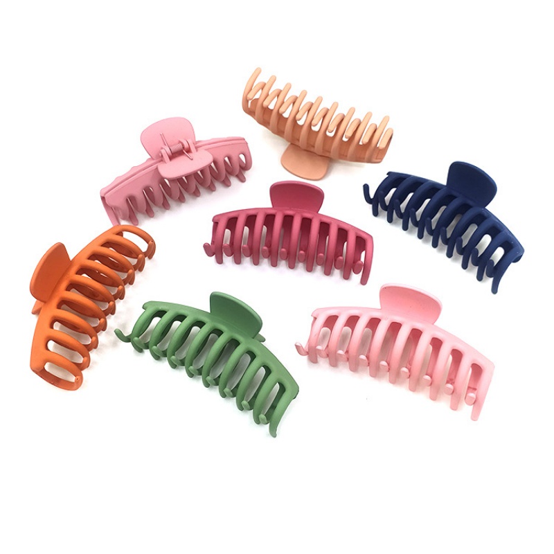 Keel Grip Clip Pure Color Rear Brain Spoon Frosted Hair Clip Shark Clip Shark Clip Horsetail Clip Hair Accessories 