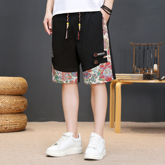 2025新款国潮运动短裤男夏季中国风潮牌五分裤青少年潮流休闲裤子