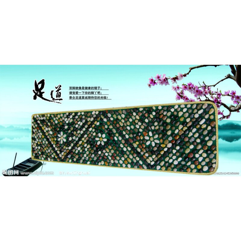 Cobble Pebble Plantar Massage Cushion Blanket Natural Raindstone Massage Cushion Home Ground Mat Health Care Walking Blanket Trail