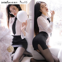 Sexy secretary sexy lingerie midnight passion glamour uniform suit emotional hot temptation bed plus size