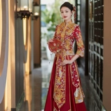 Традиционный свадебный наряд Сюхэ для невесты, летнее свадебное платье, дракон и феникс