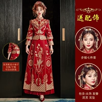 Фэн Лайи плиссированный [с шалью] ярко-красный головной убор из бисера