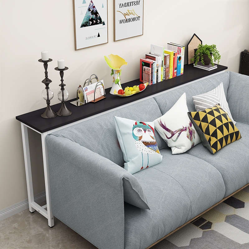 Sofa rear shelf can be customized living room wall multi-layer long table bedside storage shelf floor porch narrow shelf