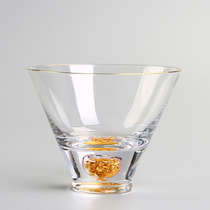 Material Interest Hidden Gold Bucket Hat Cup Glass Master Cup Single Big Glass Kung Fu Master Teacup Tea Drinking Cup Small Cups