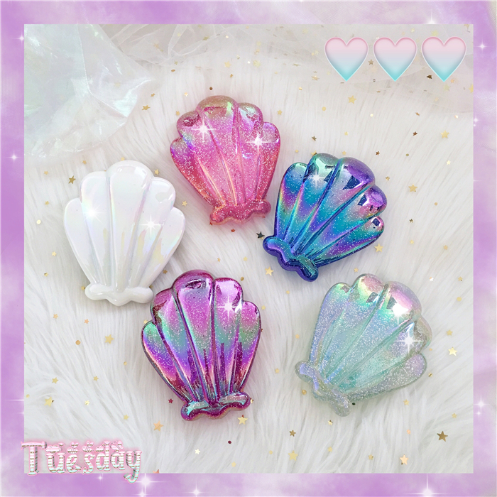 Cartoon children's shell air cushion comb Mermaid comb Portable portable Shun hair comb Cute girl massage comb