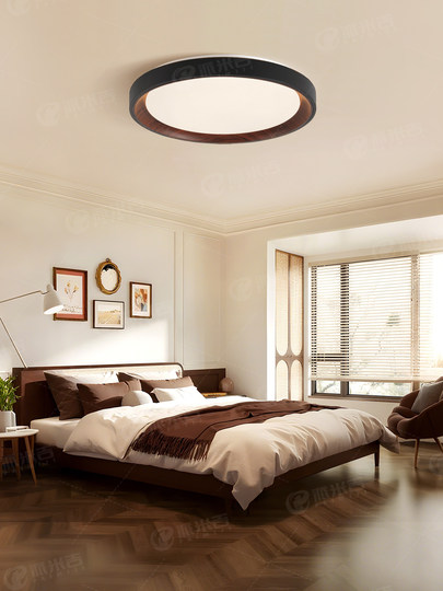 Medieval Style Bedroom Ceiling Lamp, New Style, Simple and Elegant, High-End Master Bedroom Study Lamp, Round Smart Room Lighting Lamp