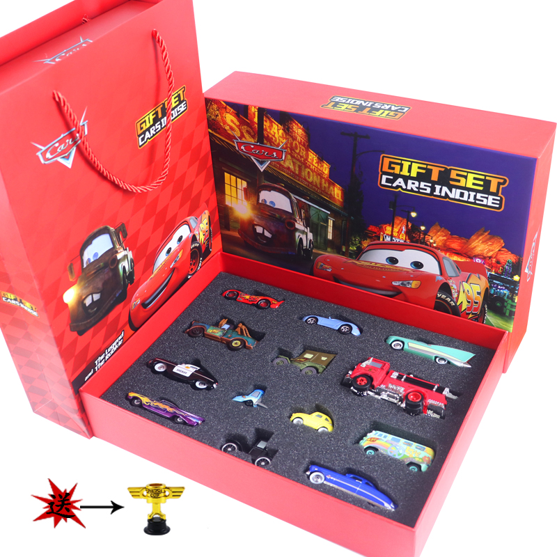 13 Gift Box Sets (Free Cup Map)Cars Toys alloy a car Scooter Gift set    lightning McQueen children a birthday present