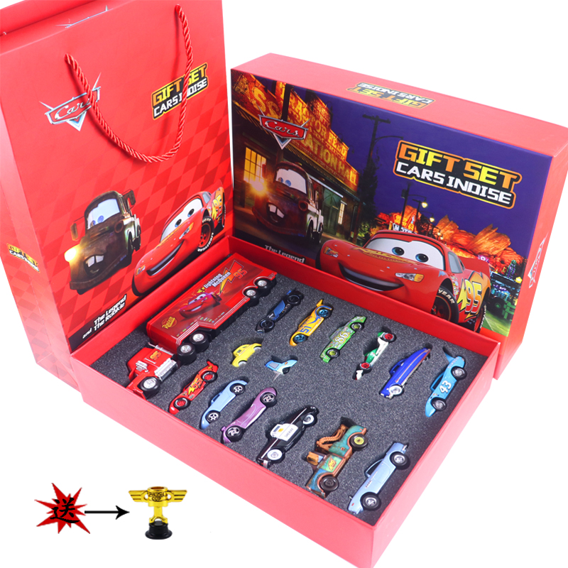 15 Protagonist Gift Box Sets (Free Cup Map)Cars Toys alloy a car Scooter Gift set    lightning McQueen children a birthday present