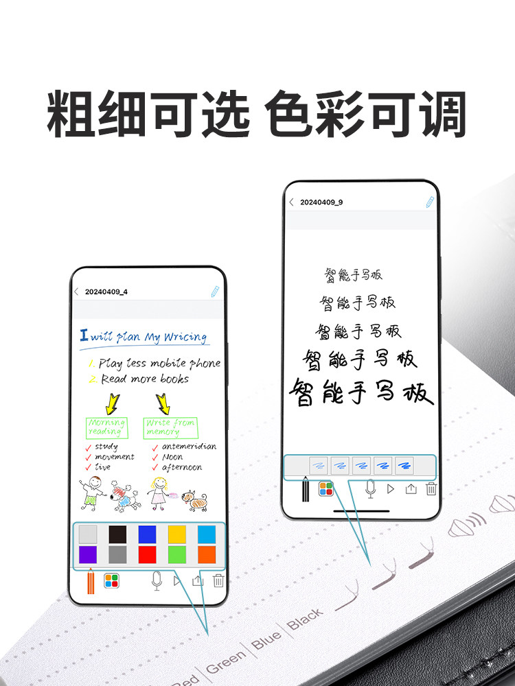 Pbj Smart Notebook Handwriting Board with Paper-Screen Synchronization, Erasable and Saveable, Home Draft Book, Business Office Meeting Notes, Blackboard Handwriting Screen, Transferable and Saveable Notepad, Gift