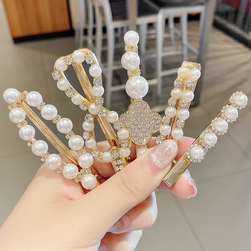 Шпильки для волос из жемчуга, заколка для волос, челка, аксессуар для волос, популярно в интернете