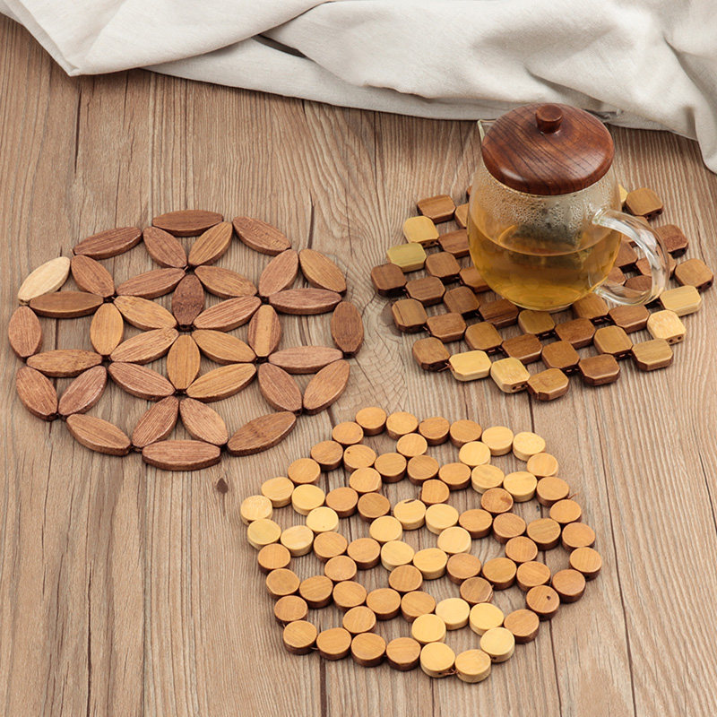 Heat insulation mat Placemat table mat Bamboo mat Pot bottom High temperature household anti-scalding casserole mat Plate mat Bowl mat Coaster