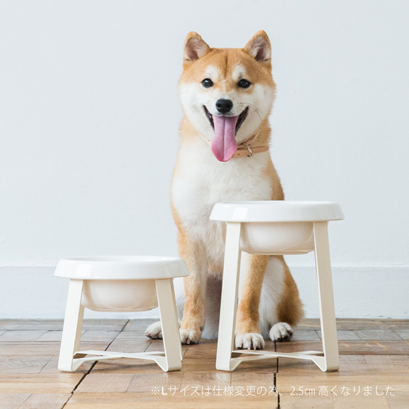 White Japan 's dog and cat general stainless steel dish rack Pecolo cat dog bowl bowl pet drinking bowl of ceramic store