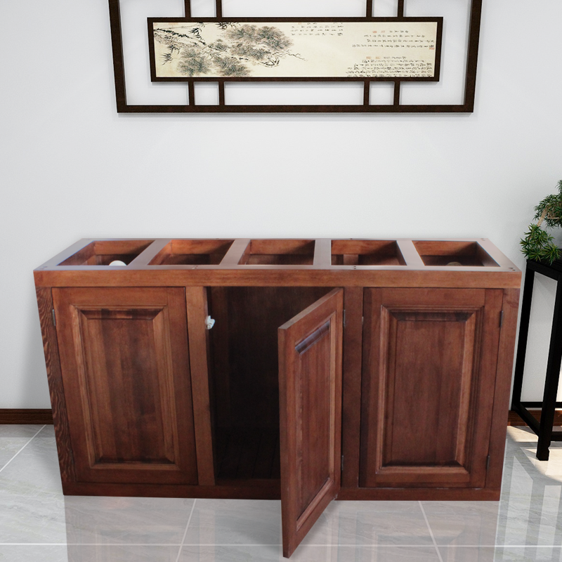 The Base at the bottom of the filter tank American custom mortise and tenon to be solid wood chassis cylinder aquarium aquarium tank porch feel the grass
