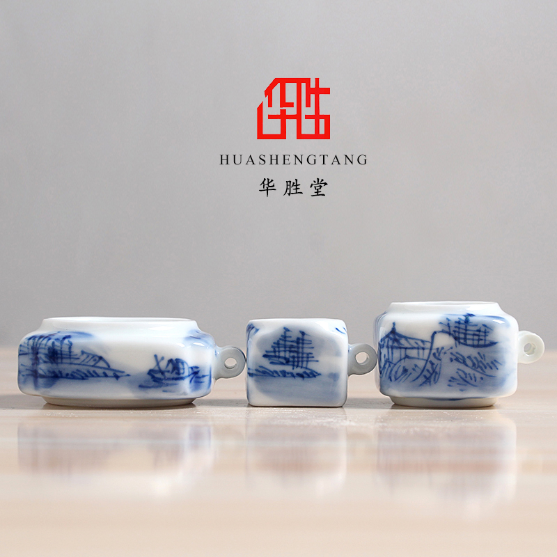 Silver eyes of hand - made of porcelain of jingdezhen accessories bird cup bird cage three - piece as cans hall China wins