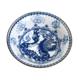 Керамическая сине-белая чайная чашка, чайный сервиз с аксессуарами, китайский гороскоп