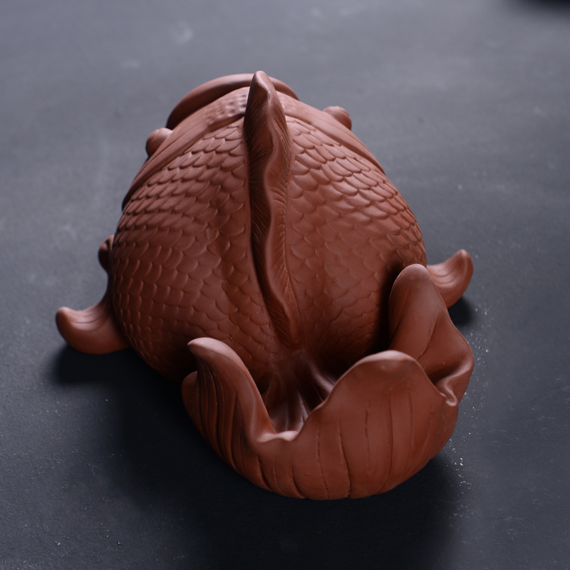 Violet arenaceous ashtray ceramic creative move pet goldfish, lovely home ashtray tea tea accessories home furnishing articles