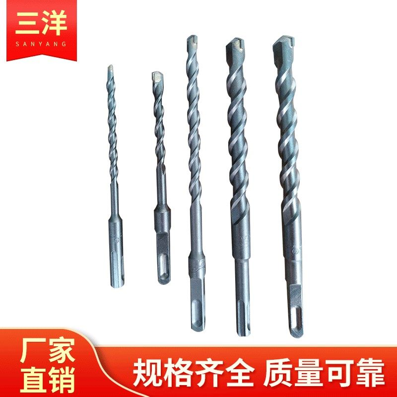 Electric hammer drill alloy drill stone concrete impact drill lengthened wear wall with square shank round handle over wall punching drill