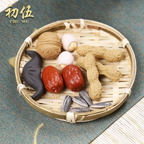 Chuwu purple sand tea pet can raise simulation flowers raw melon seeds red dates walnut Zen creative personality tea tray boutique ornaments