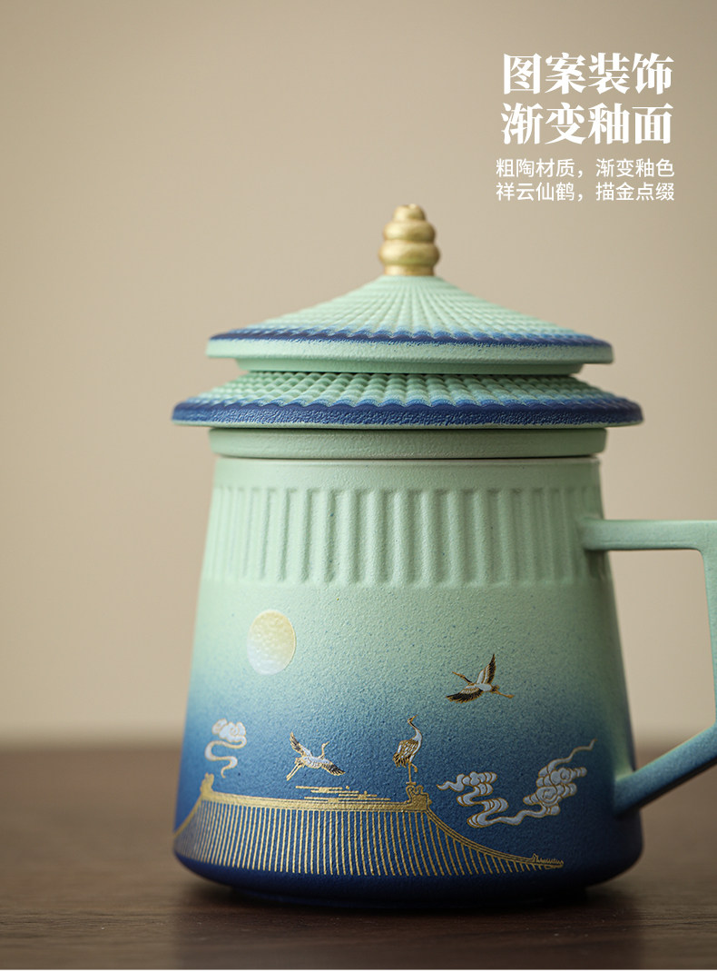 故宫文化宫廷茶杯茶水分离香道礼盒装礼物公司商务伴手礼品送客户-tmall.com天猫