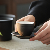 Qiyou ceramic tea cup Coarse pottery tea cup Japanese simple Kung Fu tea set Single cup large household tea cup