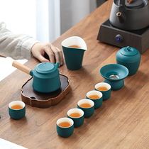 Kongfu tea suit whole set side to take home ceramic tea tray day style tea road brief office water storage dry tea sea