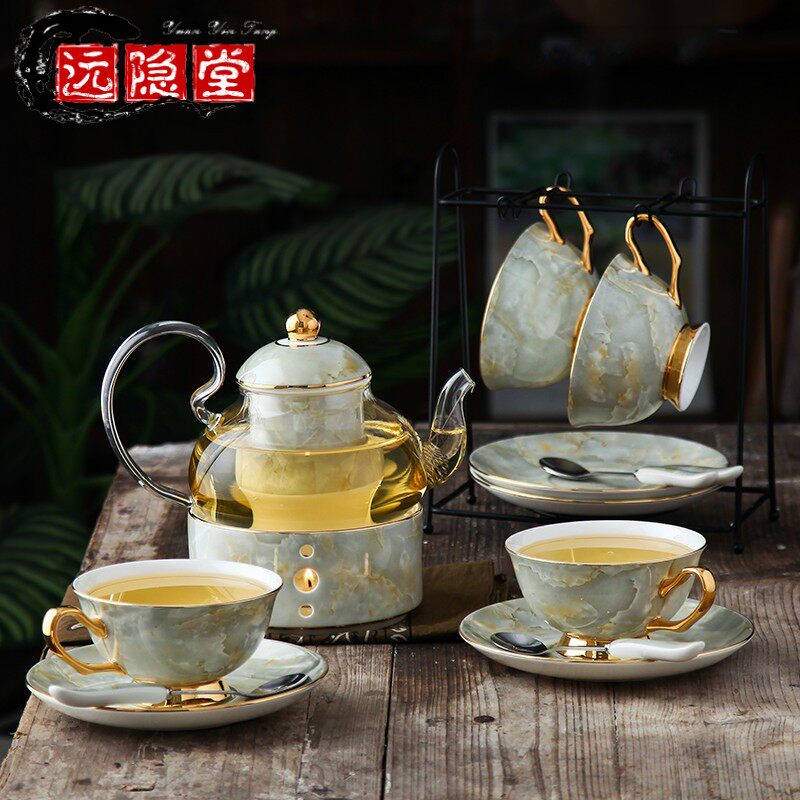 High temperature resistance for high-temperature for high-temperature luxury afternoon tea set Flowers teapot ceramic tea set