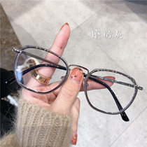 Ultra-light anti-blue light glasses women can be equipped with degree elliptical thin red book net red with the same makeup retro eyeglass frame