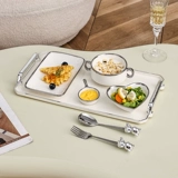 Посуда, высококачественный комплект, брендовая обеденная тарелка для домашнего использования, легкий роскошный стиль, популярно в интернете