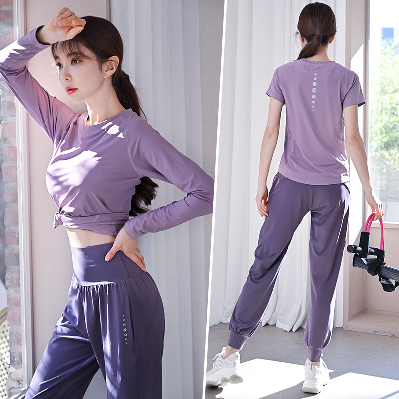 Professional Morning Running Sports Suit Women 2023 Autumn Winter Outdoor Speed Dry Clothes Fitness Room Advanced Sensation Yoga Clothes-Taobao