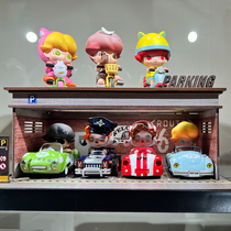 Bubble Mater Car Blind Box Containing Display Case Popmart Transparent Parking Garage Scene Hand-run Model Rack